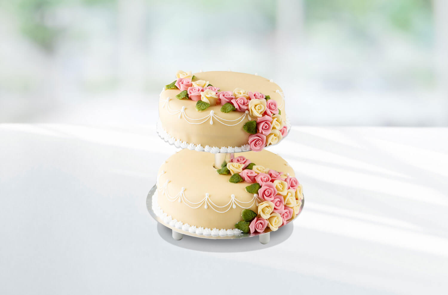 Bryllupskake med to etasjer