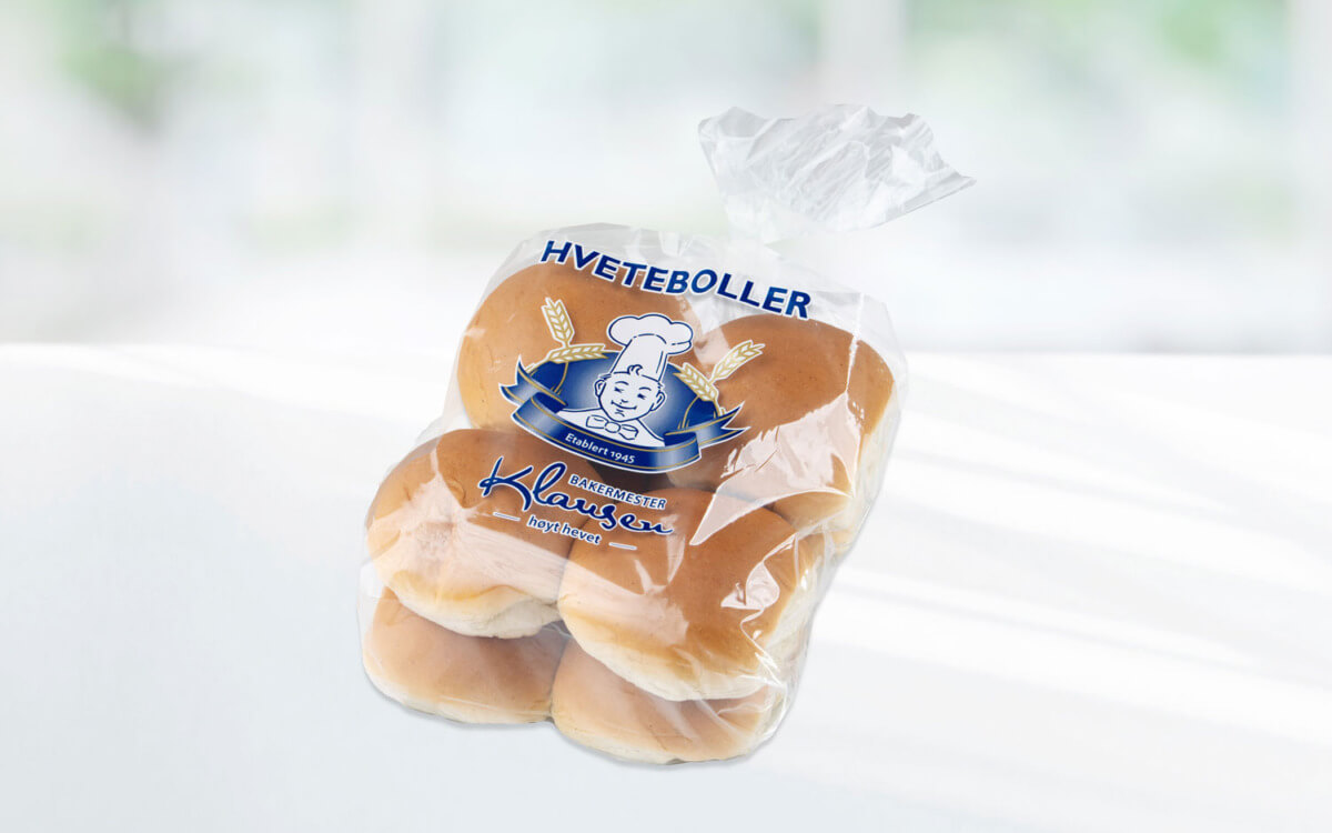 Pose med åtte hveteboller